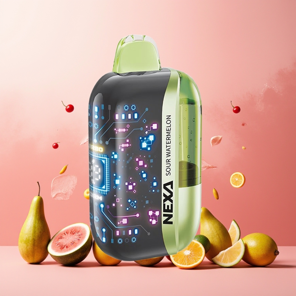NEXA Ultra 50K Norge Engros Vape til engangsbruk – Sur Vannmelon – 20ml Kapasitet, 50000 Puffs, 5% Nikotin, 0.9ohm Dual Mesh Coils