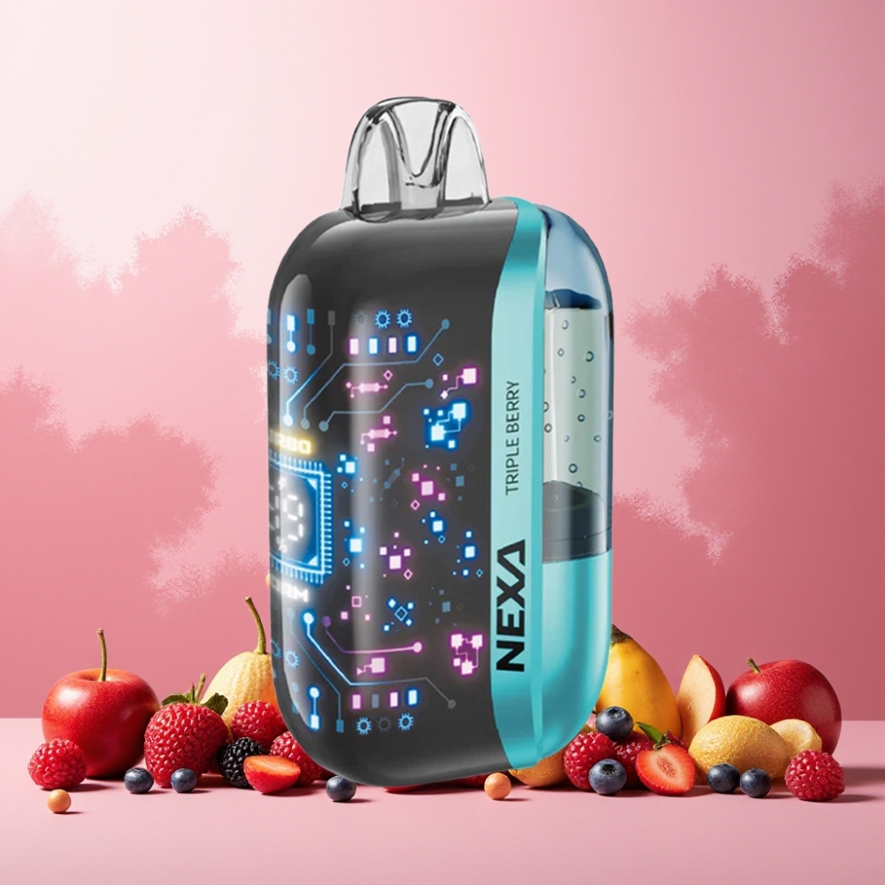 NEXA Ultra 50K Norge Engros Vape til engangsbruk med 50000 Puffs, 20ml Kapasitet, 5% Nikotin & Type-C-lading – Triple Berry
