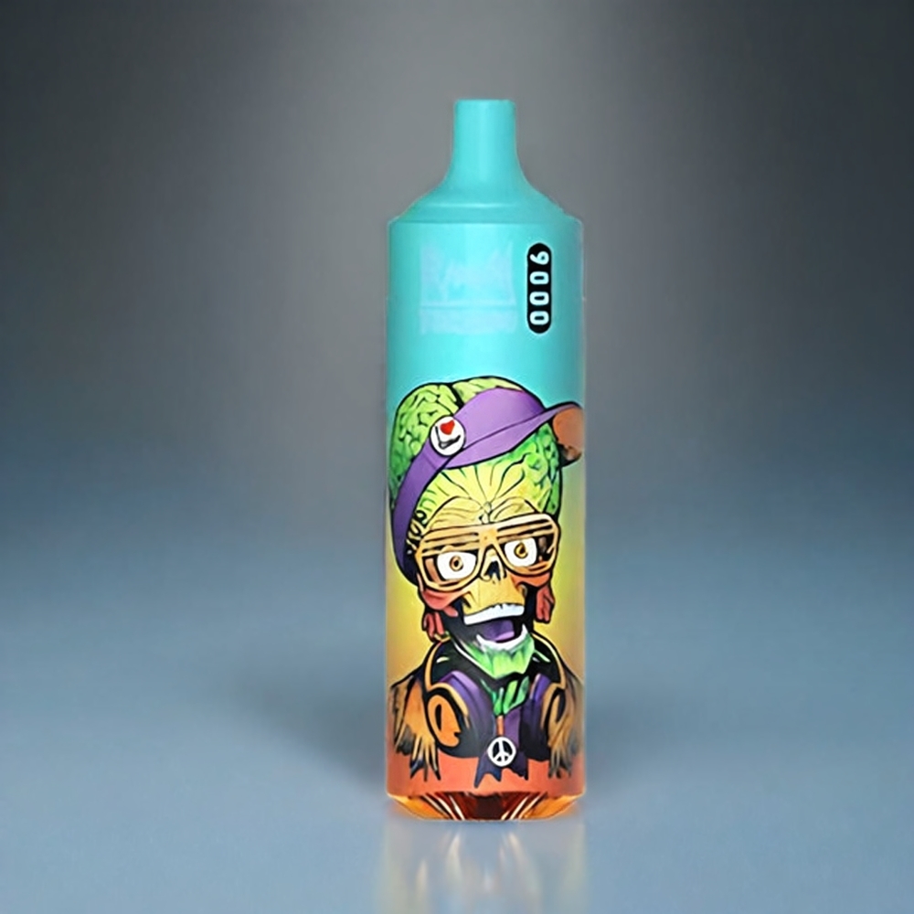 RandM Tornado 9000 Puffs Norge Engros – 18 mL E-liquid, 850 mAh Batteri, Mesh Coil, Blåis Smak