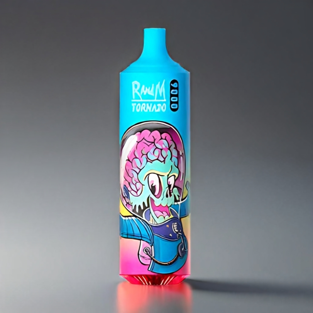 RandM Tornado 9000 Puffs Norge Engros – 18 mL E-væske, 850 mAh Oppladbar, Mesh Coil, RGB Display – Jordbær Vannmelon