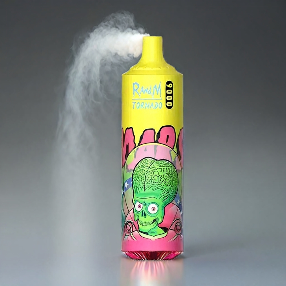 RandM Tornado 9000 Puffs Norge Engros – 850 mAh Ladbar, 18 mL Væske, Mesh Coil, RGB Display, 54 Smaksvarianter