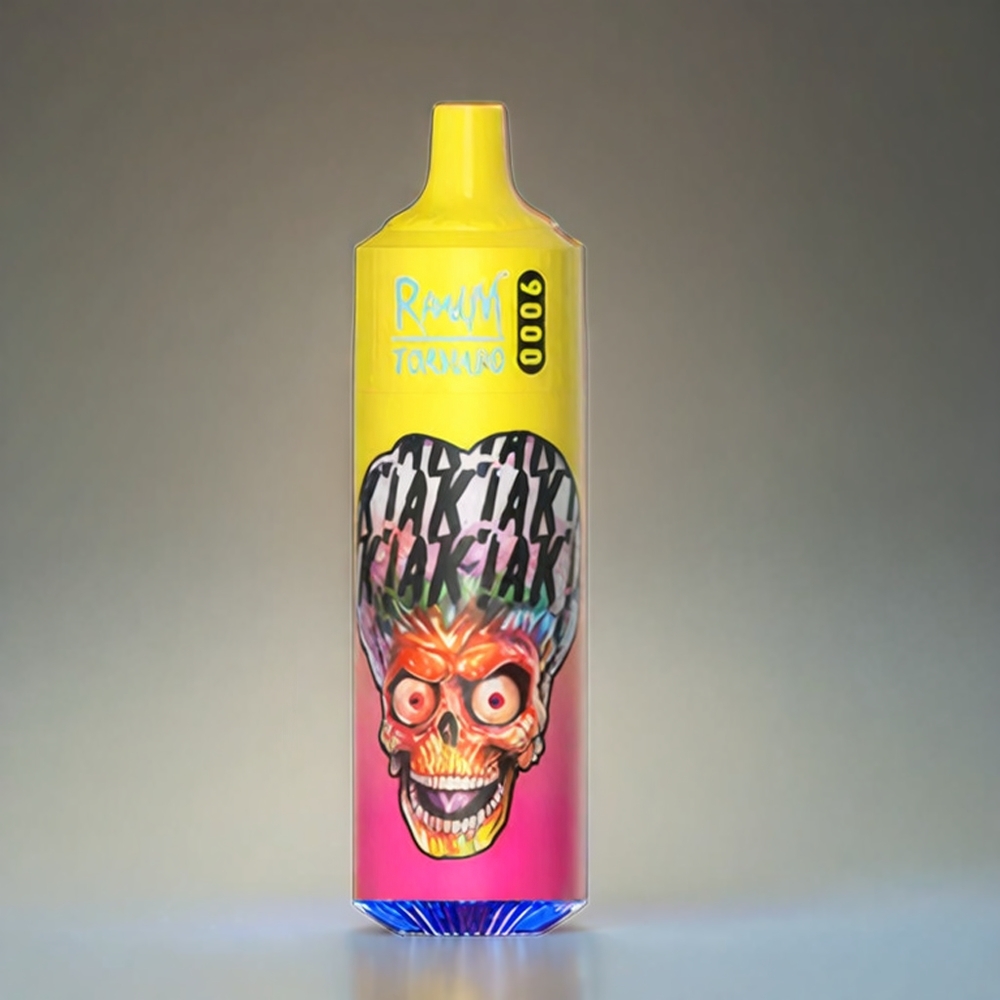RandM Tornado 9000 Puffs Norge Engros – 850 mAh Rechargebar, 18 mL, Mesh Coil, Fersken Mango Ananas