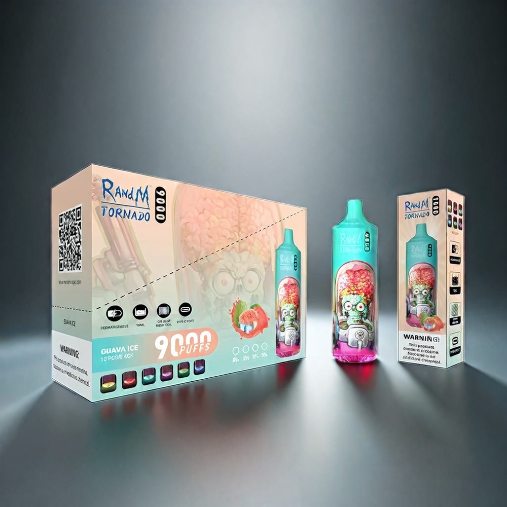 RandM Tornado 9000 Puffs Norge Engros med 18 mL E-liquid og 54 Smaksvarianter