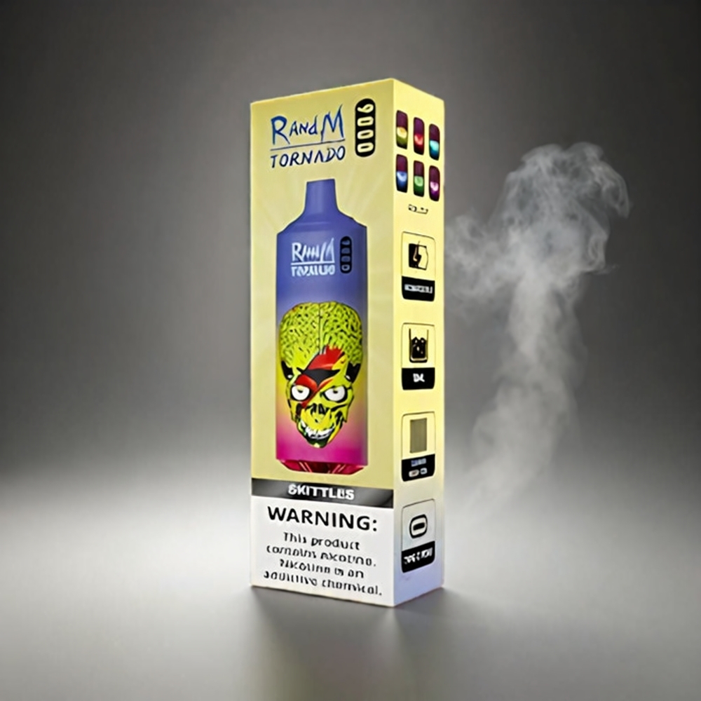 RandM Tornado 9000 Puffs Norge engros – 18 mL e-væske, 850 mAh batteri, Mesh Coil, RGB-skjerm