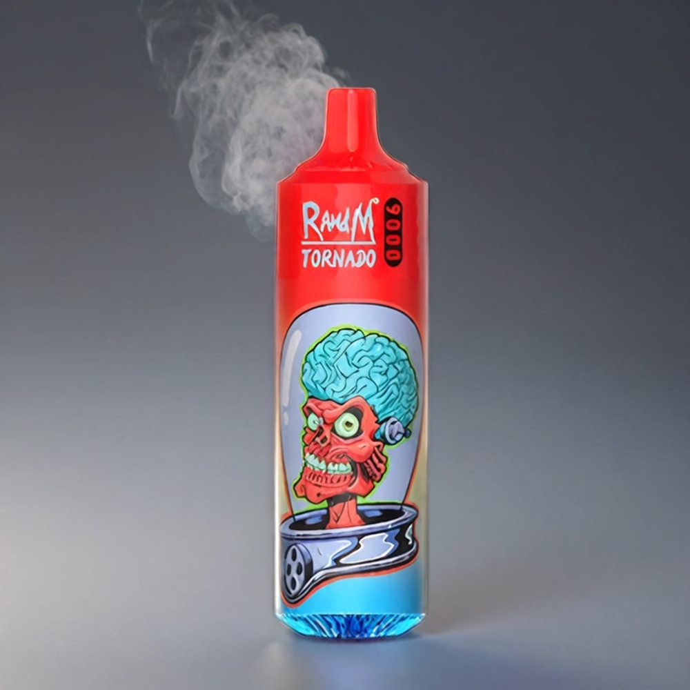 RandM Tornado 9000 Puffs Norge engros – 850 mAh Batteri, 18 mL Væske, Mesh Coil, RGB Skjerm