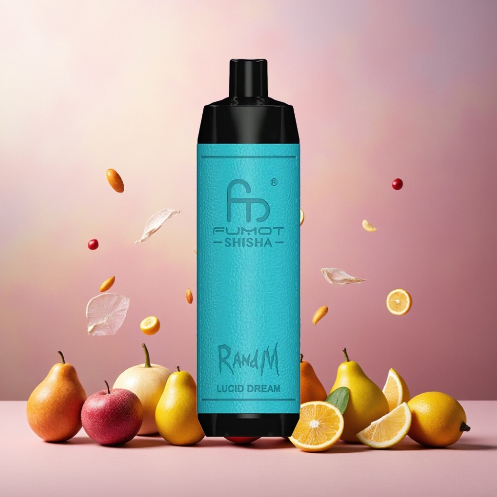 RandM Fumot Shisha 10000 Puffs Engangs Vape Norge Engros – 18ml E-væske, 850 mAh Batteri, Type-C Lading, 0.5% Nikotin