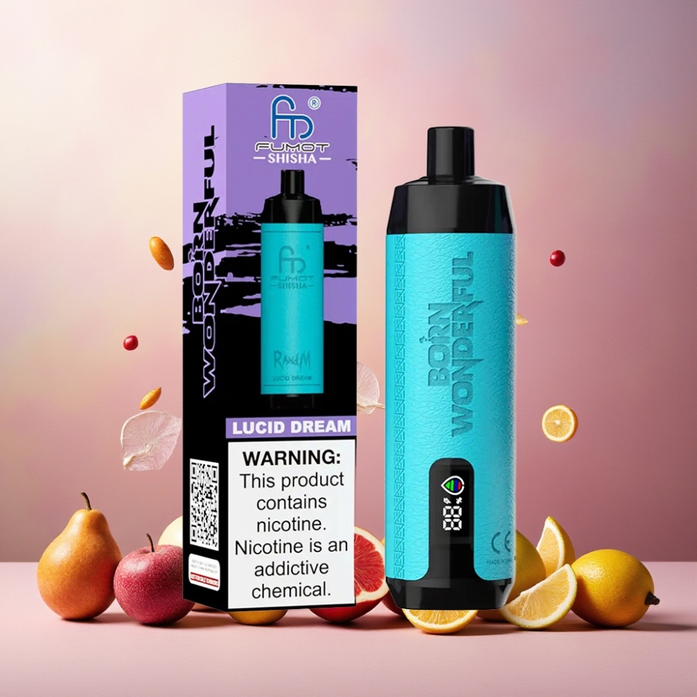 RandM Fumot Shisha 10000 Puffs Engangs Vape Norge Engros – 18ml E-væske, 850 mAh Batteri, Type-C Lading, 0.5% Nikotin