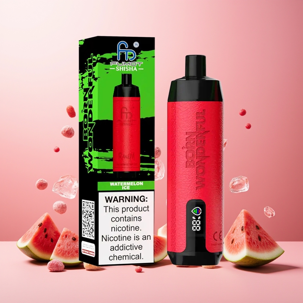 RandM Fumot Shisha Norge Engros 10000 Puffs Vape til engangsbruk Vannmelon Is med 18ml e-væske og 850 mAh batteri