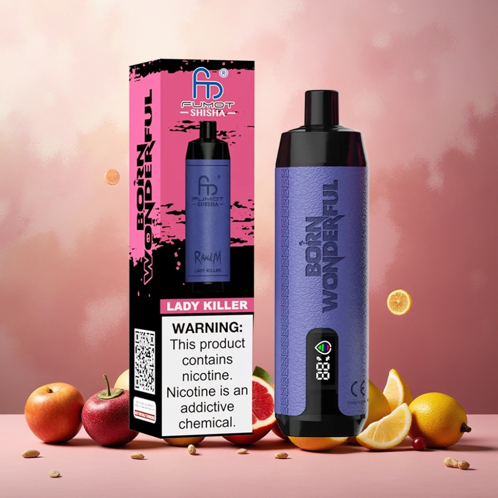 RandM Fumot Shisha Norge Engros – 10000 Puffs Vape til engangsbruk med 18ml e-væske, 850 mAh batteri og Type-C lading