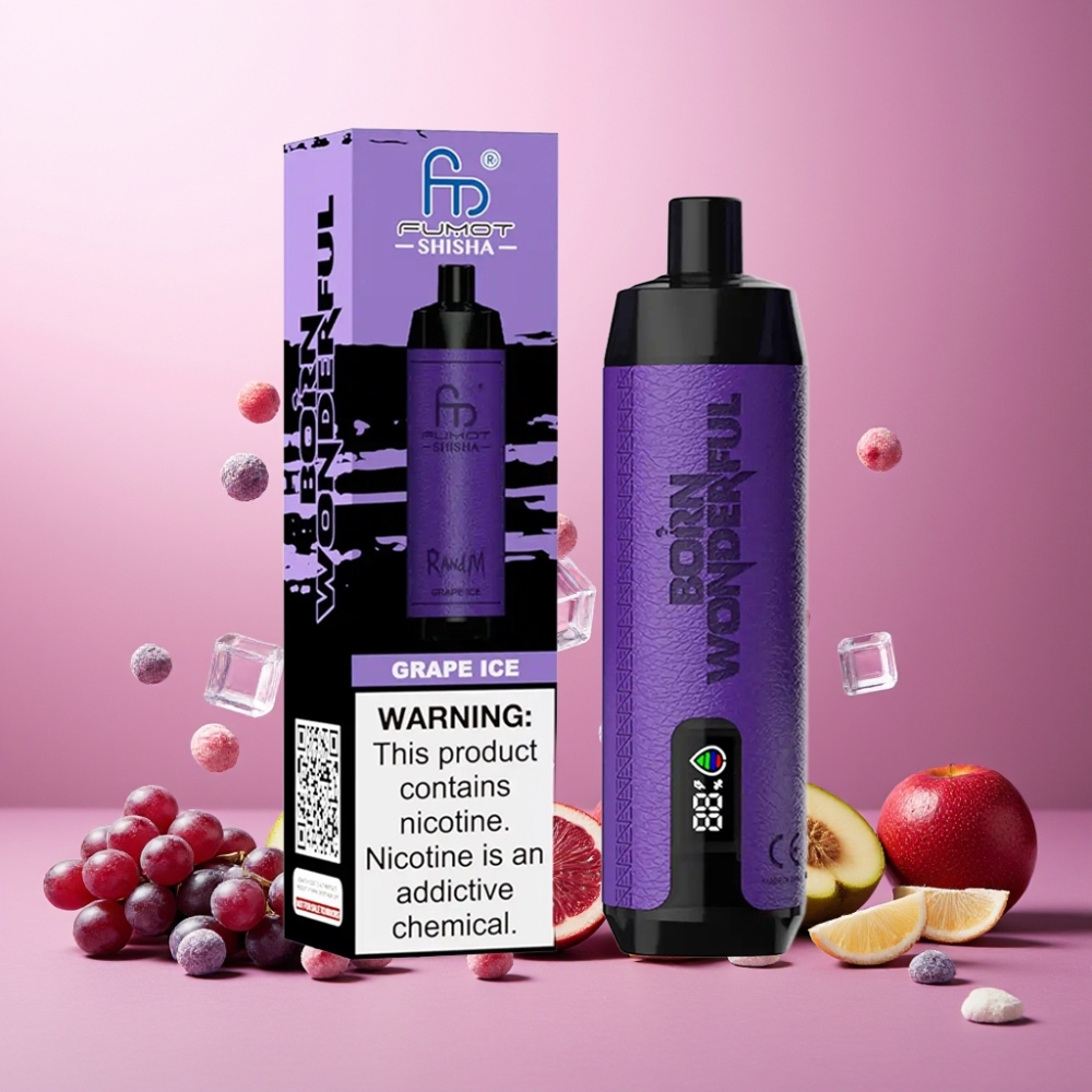 RandM Fumot Shisha Norge Engros Vape til engangsbruk 10000 Puffs 18ml Dru Is Type-C 0.5% Nikotin