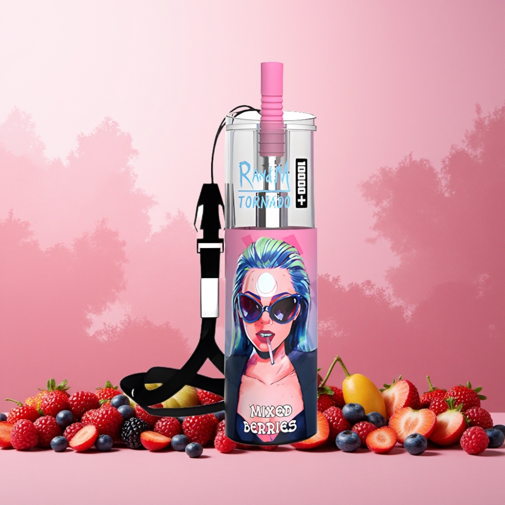 RandM Fumot Original Tornado 10000 Plus Norge Engros Vape til engangsbruk 20 ml 850 mAh Type-C RGB - Blandede Bær