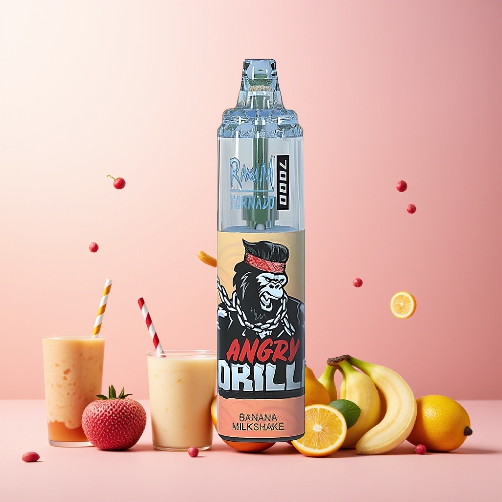 RandM Fumot Tornado 7000 Norge Engros – 14 ML E-liquid, 850 MAH, Mesh Coil, Banan Milkshake