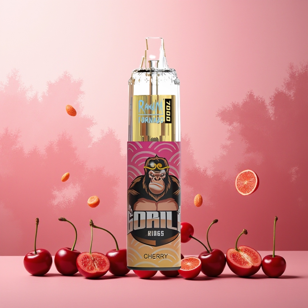 RandM Fumot Tornado 7000 Norge Engros Vape til engangsbruk med 7000 Puffs, 14 ML E-liquid, Mesh Coil, Type-C Port, og Justerbar Lufttilførsel – Kirsebær
