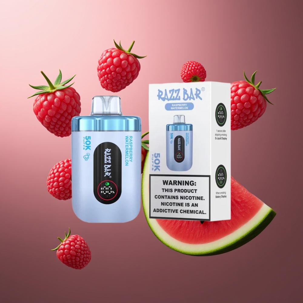 Razz Bar 50K Puffs Norge Engros Vape til Engangsbruk Bringebær Vannmelon – 50000 Puffs, 650 mAh, Type-C