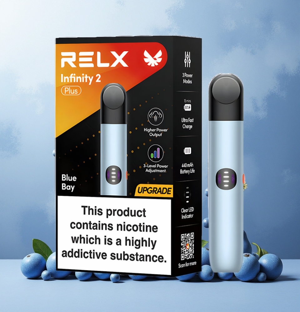 RELX Infinity 2 Plus Norge engros med justerbar 3-modus, 440mAh batteri og Type-C lading