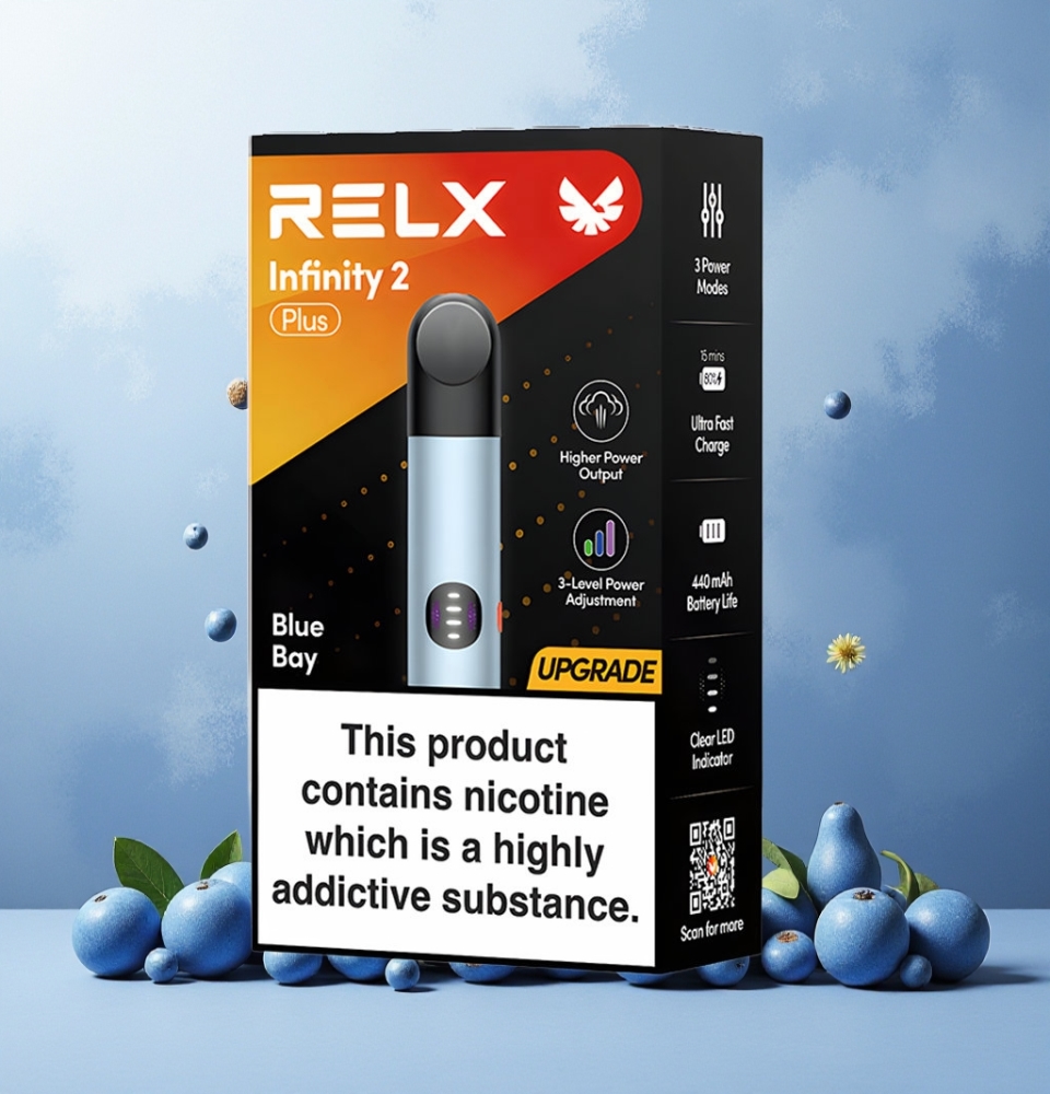 RELX Infinity 2 Plus Norge engros med justerbar 3-modus, 440mAh batteri og Type-C lading
