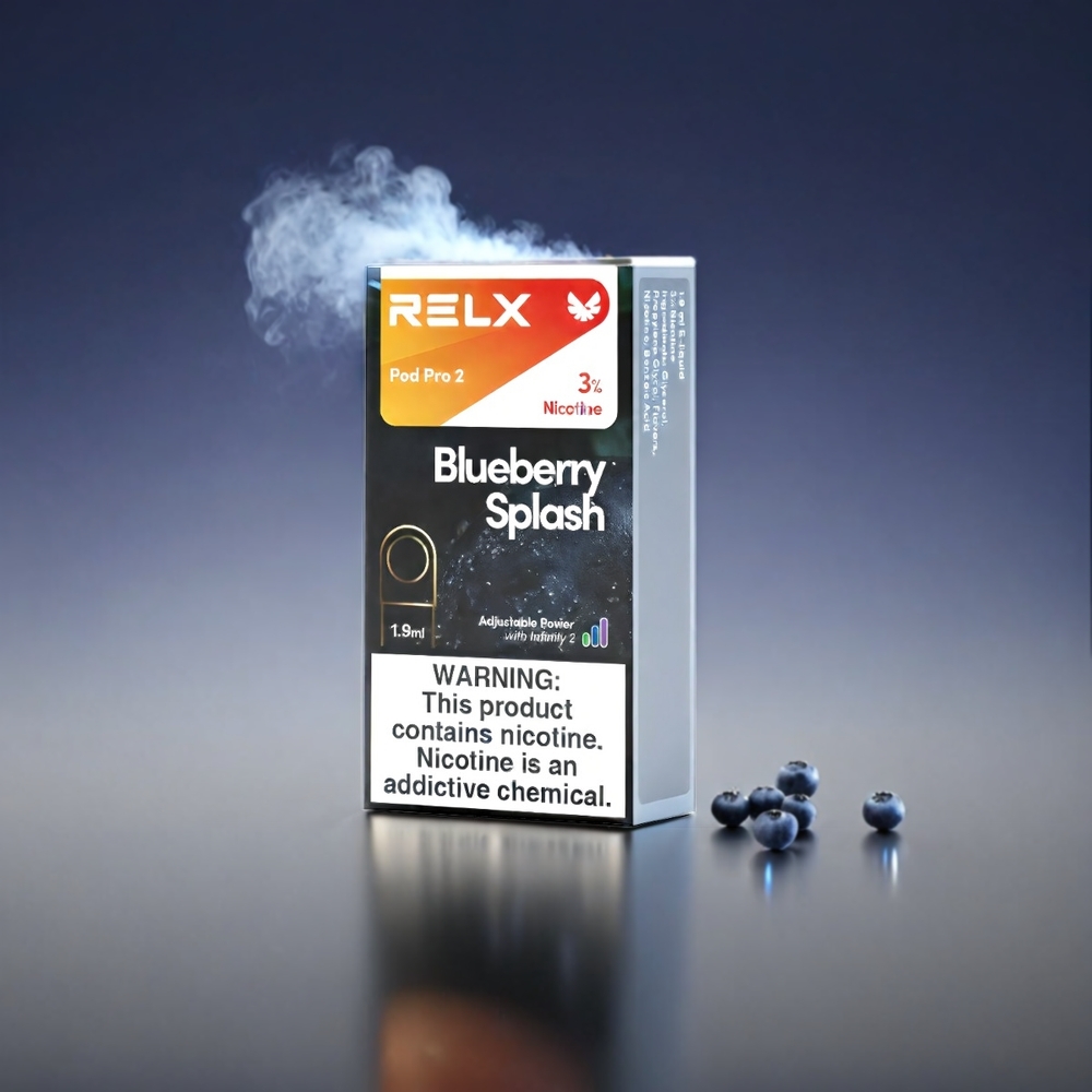 RELX Pod Pro 2 Norge Engros – Blåbær Smak – 3%/5% Nikotin – 600 Pust – 1.9ml – 2/3 Pods Pakke – Eco/Smooth/Boost Mode