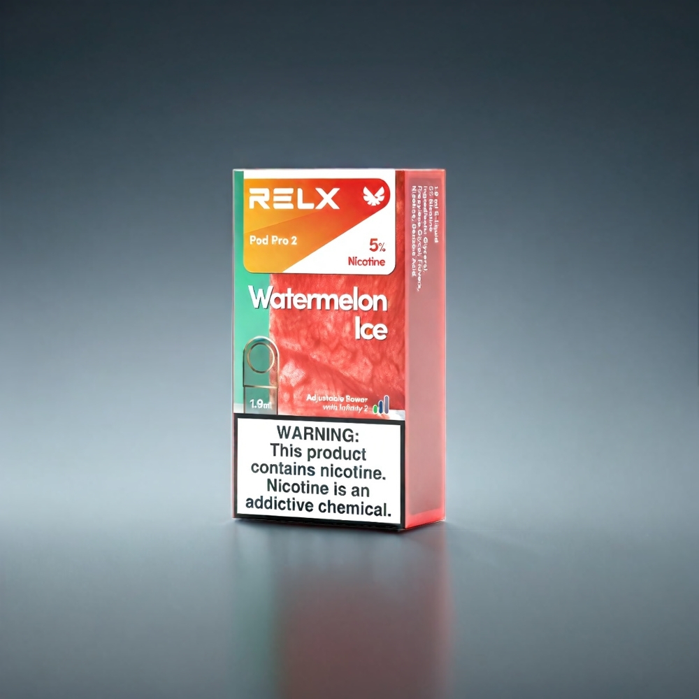 RELX Pod Pro 2 Norge engros - 600 puffs - 1.9ml - 3%/5% nikotin - 2/3 pakker - Vannmelon Is - Eco/Smooth/Boost Mode