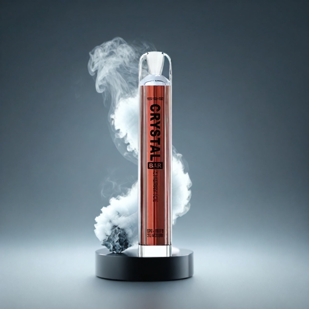 SKE Crystal BAR 600 Norge Engros – 0/2% Nikotin, 500mAh Batteri, 600 Puff, Cherrysalt Is