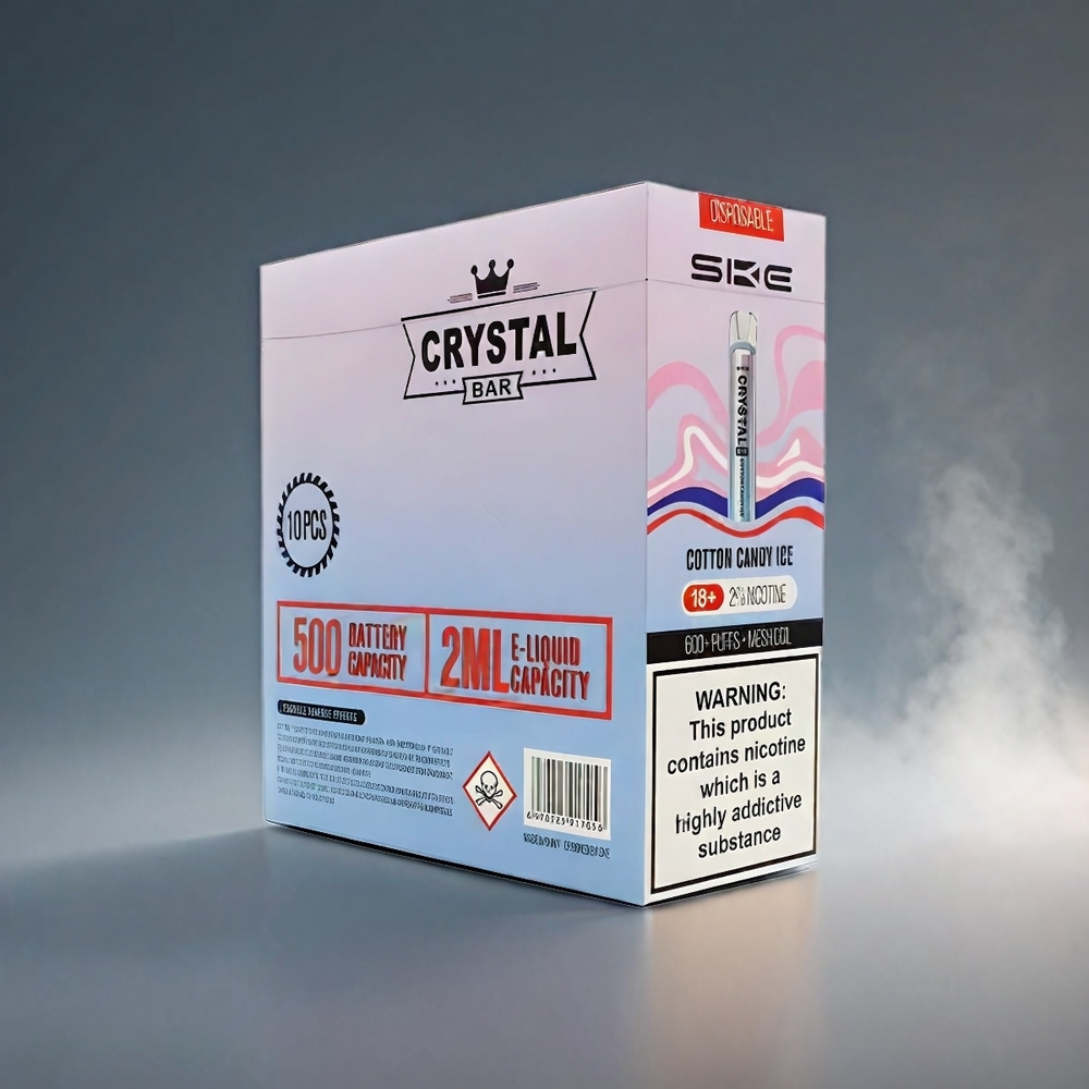 SKE Crystal BAR 600 Norge Engros – 600 Puffs, 500mAh, 2ml, Sukkertøy Is