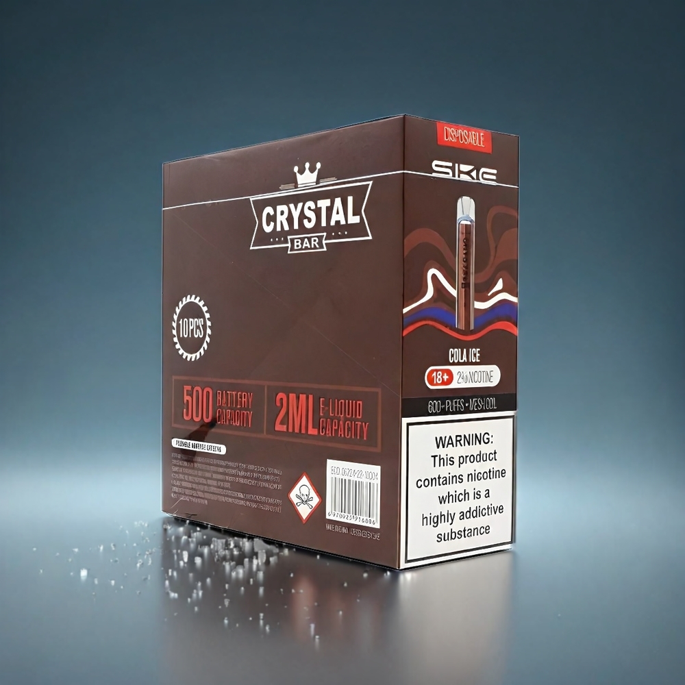SKE Crystal BAR 600 Norge Engros – 600 Puffs – 500mAh – Cola Is