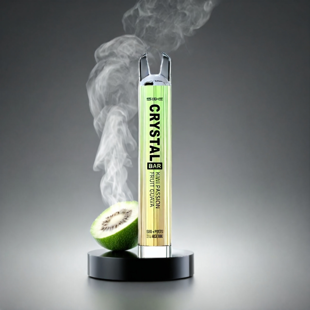 SKE Crystal BAR 600 Norge Engros Vape Kiwi Pasjonsfrukt Guava – 0% Nikotin – 500mAh Batteri – 600 Puffs