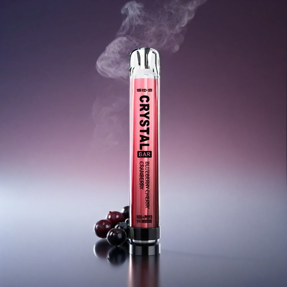 SKE Crystal BAR 600 Norge Engros med Blåbær, Kirsebær og Tranebær – 500mAh Batteri, 600 Puffs, 2.0ml E-væske, Mesh Coil