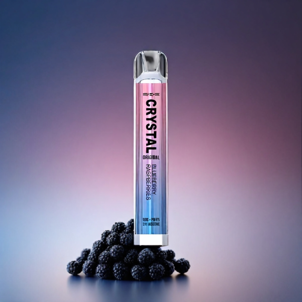 SKE Crystal BAR 600 Norge engros 500mAh 600 Puffs Blåbær Bringebær
