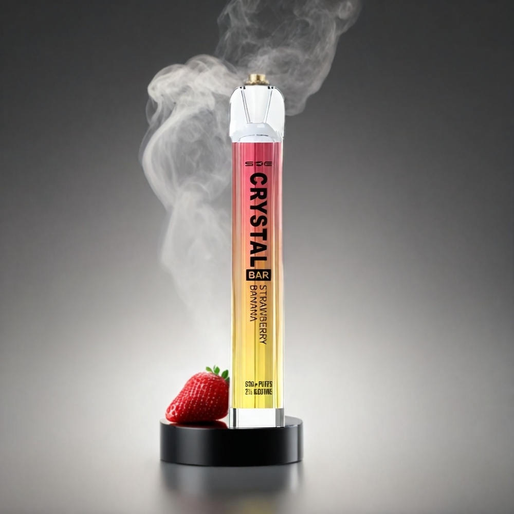 SKE Crystal BAR 600 Norge engros – Jordbær Banan – 0%,2% Nikotin – 500mAh – 600 Puff – 2.0ml