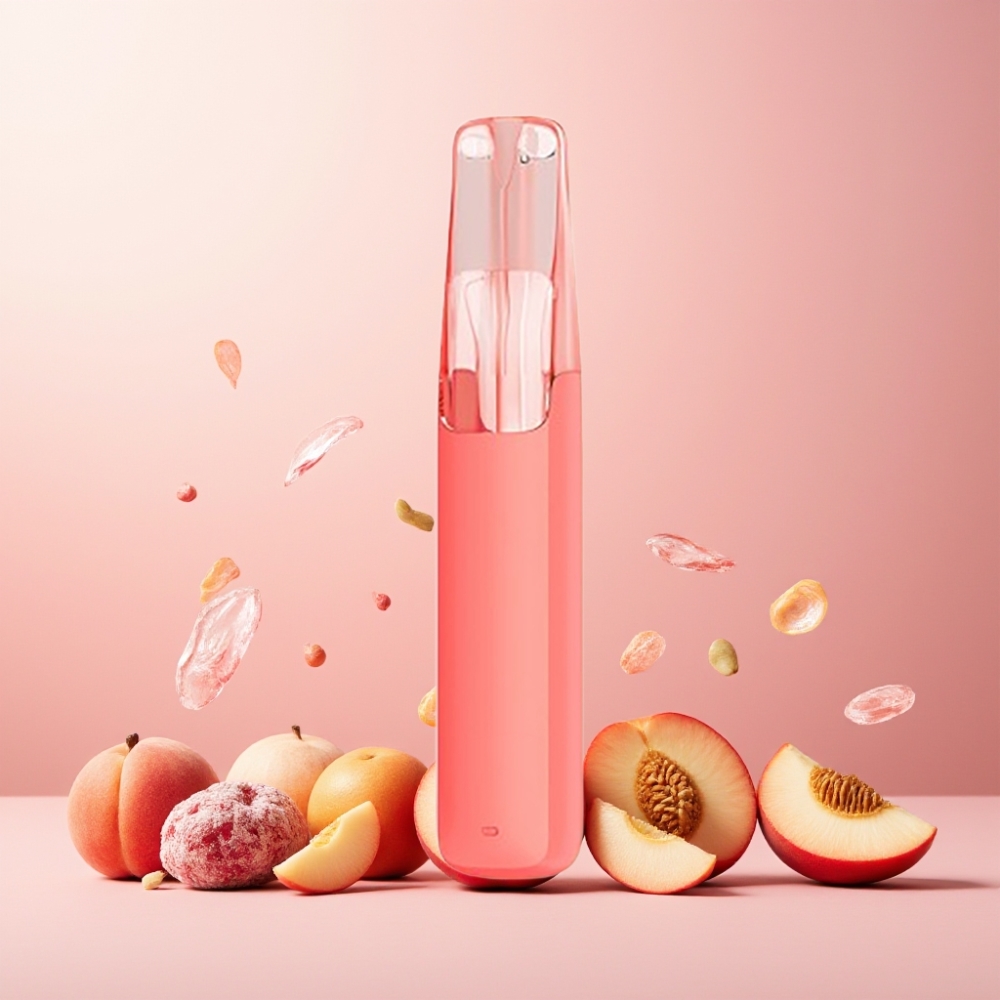 Snowplus Dash 4000 Puffs Disposable Device Peach Ice Norge Engros – 7.5 ml, 530 mAh, Keramisk Atomizer