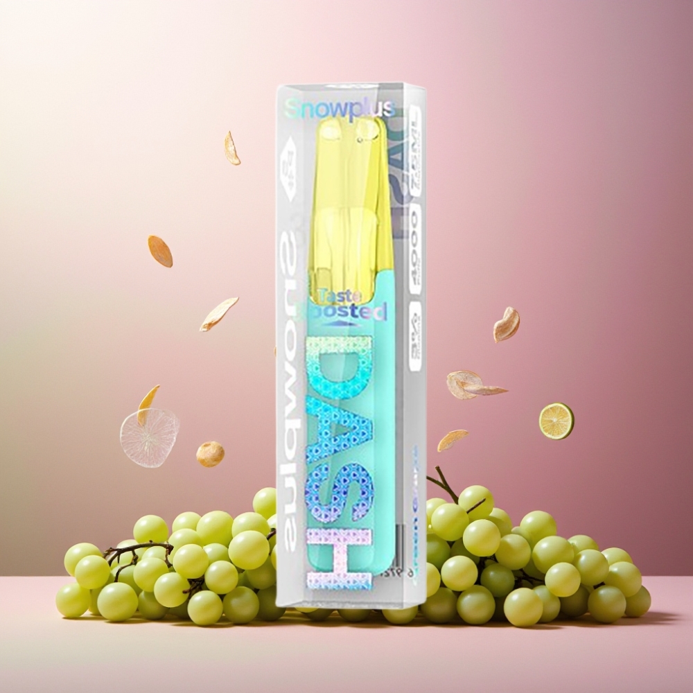 Snowplus Dash 4000 Puffs Engangsdevice Norge Engros – Grønndrue, 530 mAh Batteri, 7.5 ml E-væske, 4000 Puff