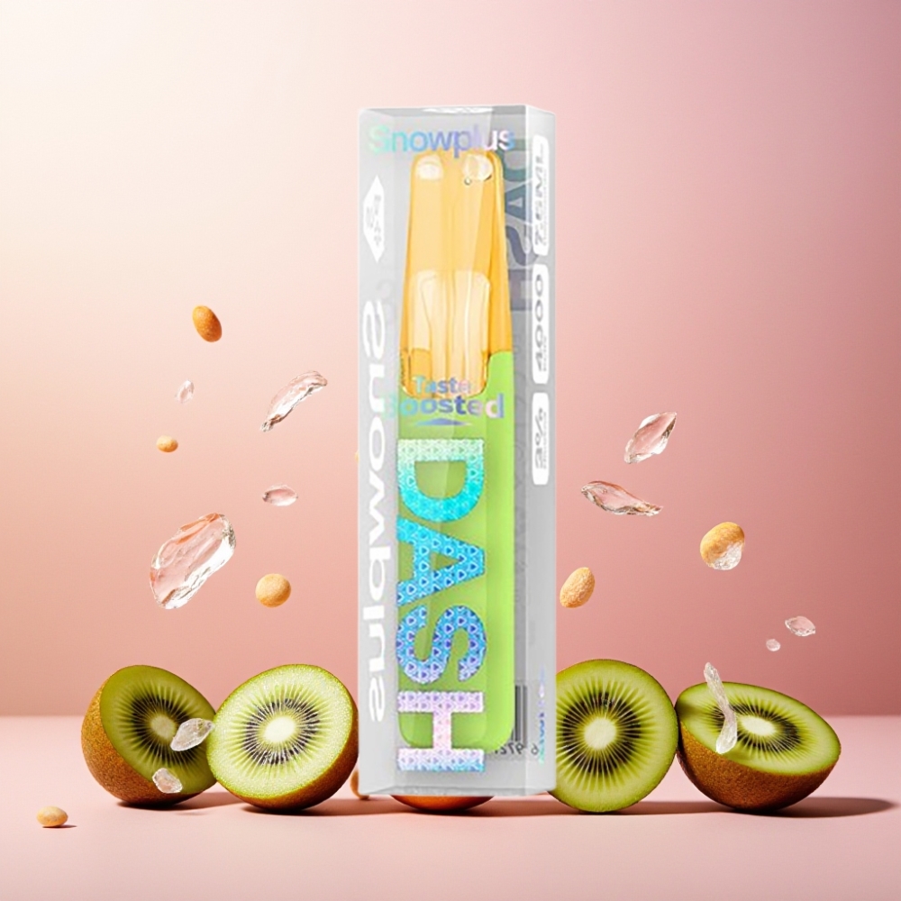Snowplus Dash 4000 Puffs Engangsdevice Norge Engros – Kiwi Is – 7.5 ml E-væske, 530 mAh Battery, Ceramic Atomizer