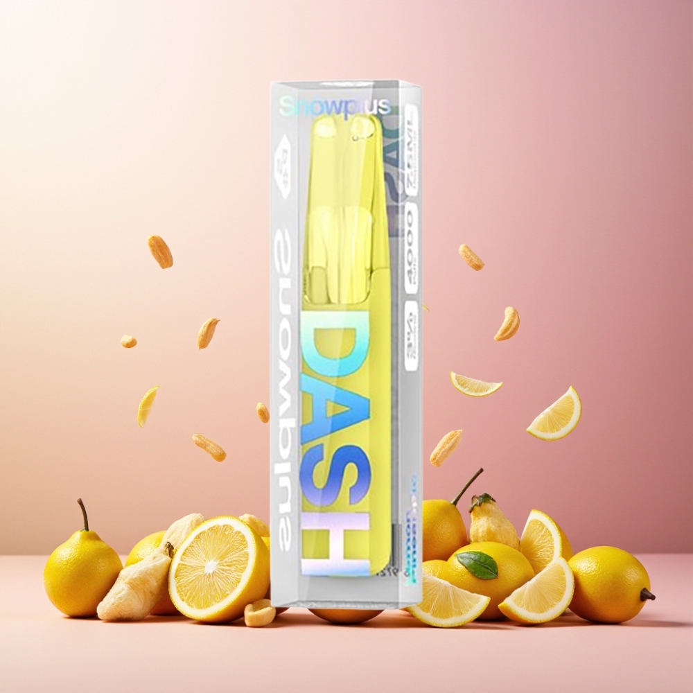 Snowplus Dash 4000 Puffs Engangsdevice Norge Engros Sitron Ananas – 7.5 ml E-væske, 530 mAh Batteri, Keramisk Atomizer