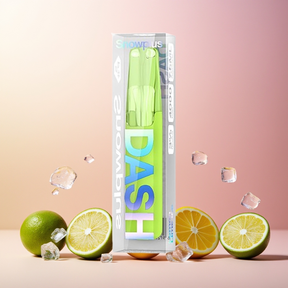Snowplus Dash 4000 Puffs Engangsdevice Sitron Lime Is Norge Engros – 7.5 ml E-væske, 530 mAh Batteri, Keramisk Atomizer