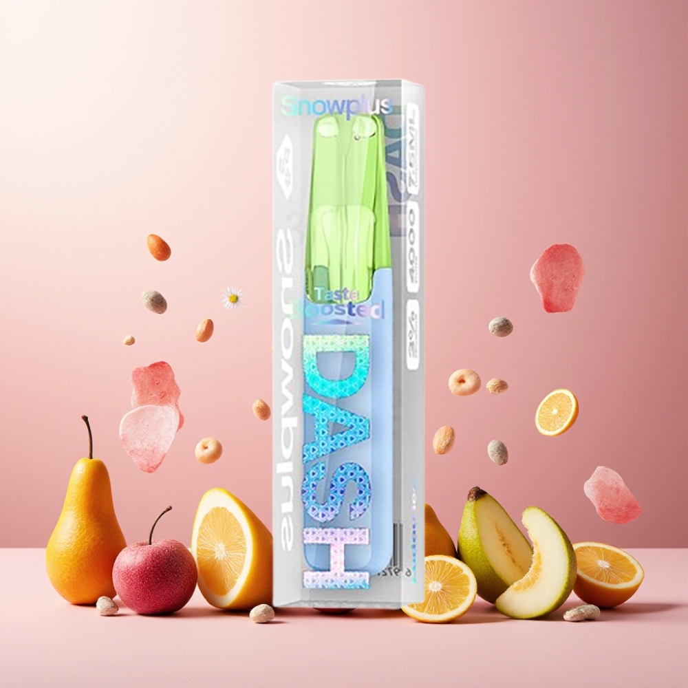 Snowplus Dash 4000 Puffs Engros Norge – 7,5 ml E-væske, 530 mAh batteri, Ceramic Atomizer, Ludou Is
