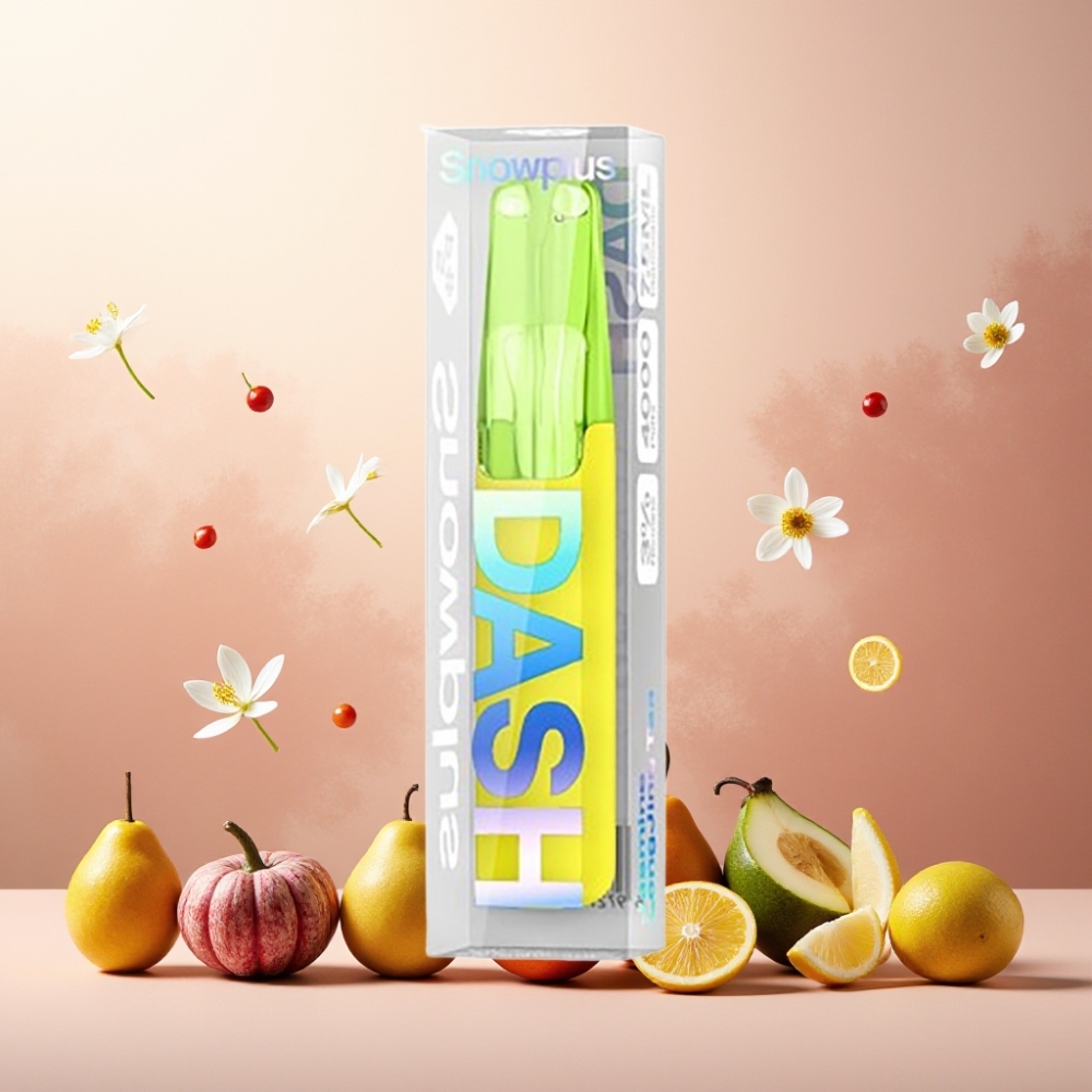 Snowplus Dash 4000 Puffs Norge Engros – 7,5 ml E-væske, 530 mAh Batteri, Keramisk Atomizer – Jasmin LongJing Te