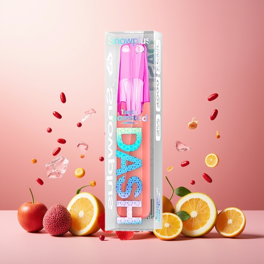 Snowplus Dash 4000 Puffs Norge Engros – 7.5 ml E-væske, 530 mAh batteri, Keramisk atomizer – Hibiscus Isete