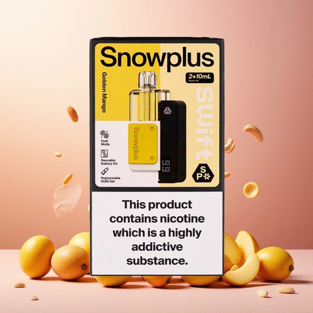 Snowplus Swift 5000 Puffs Prefilled Pod Kit Norge Engros – 1000 mAh, 2+10 ml, 2% Nikotin, Gul Mango