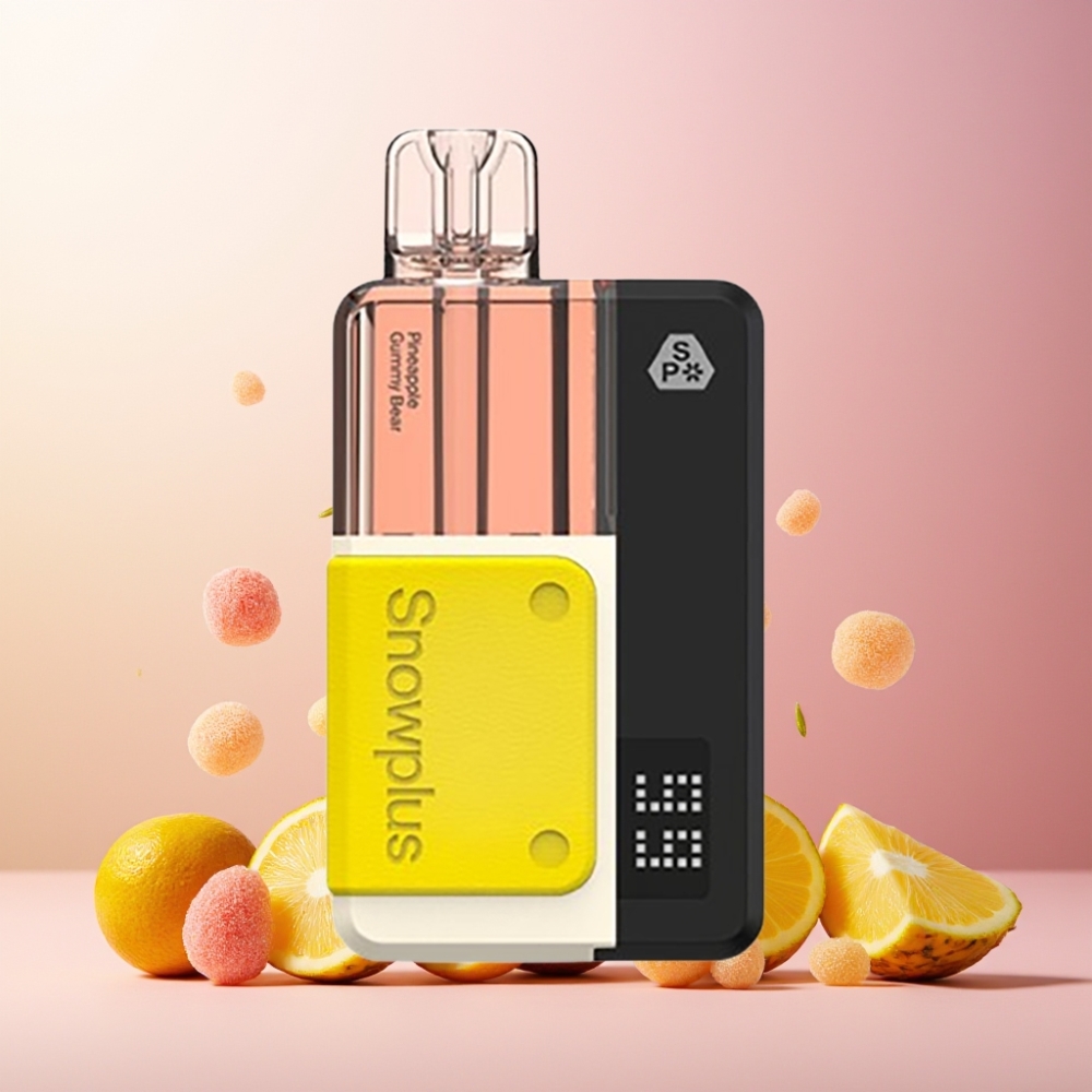 Snowplus Swift 5000 Puffs Prefilled Pod Kit Norge Engros med Ananas Gummy Bjørn Smak, 1000 mAh Batteri, 2+10 ml E-væske, 2% Nikotin