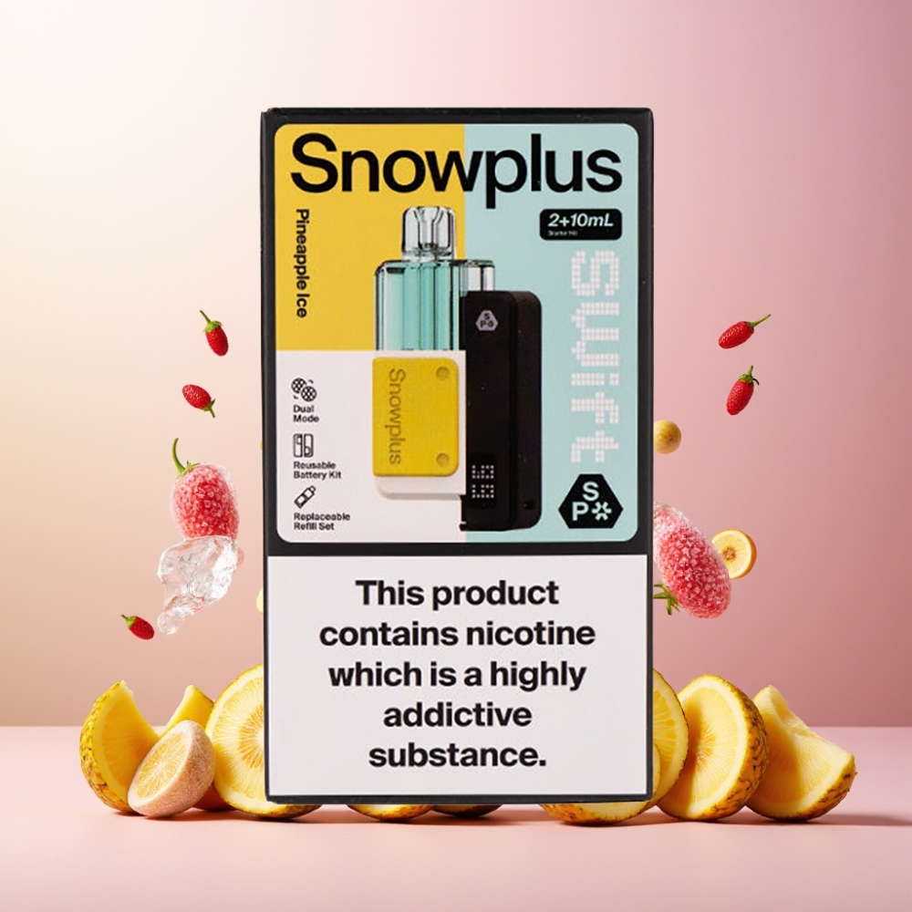 Snowplus Swift 5000 Puffs Prefilled Pod Kit Norge engros – Ananas Is – 1000 mAh batteri, 2+10 ml e-væske, 2% nikotin