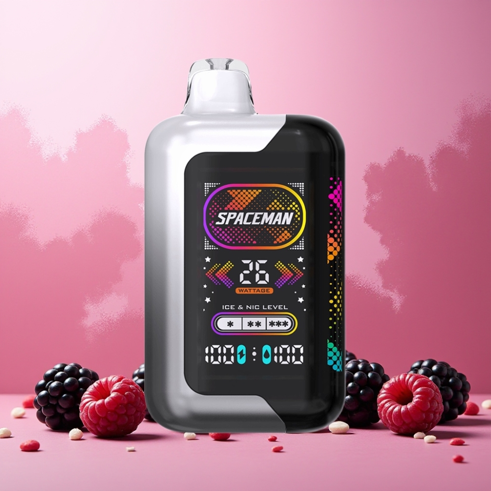 SPACEMAN SP40000 Norge Engros Vape til engangsbruk 1000mAh 20ml 50mg/ml Blåbær Bringebær