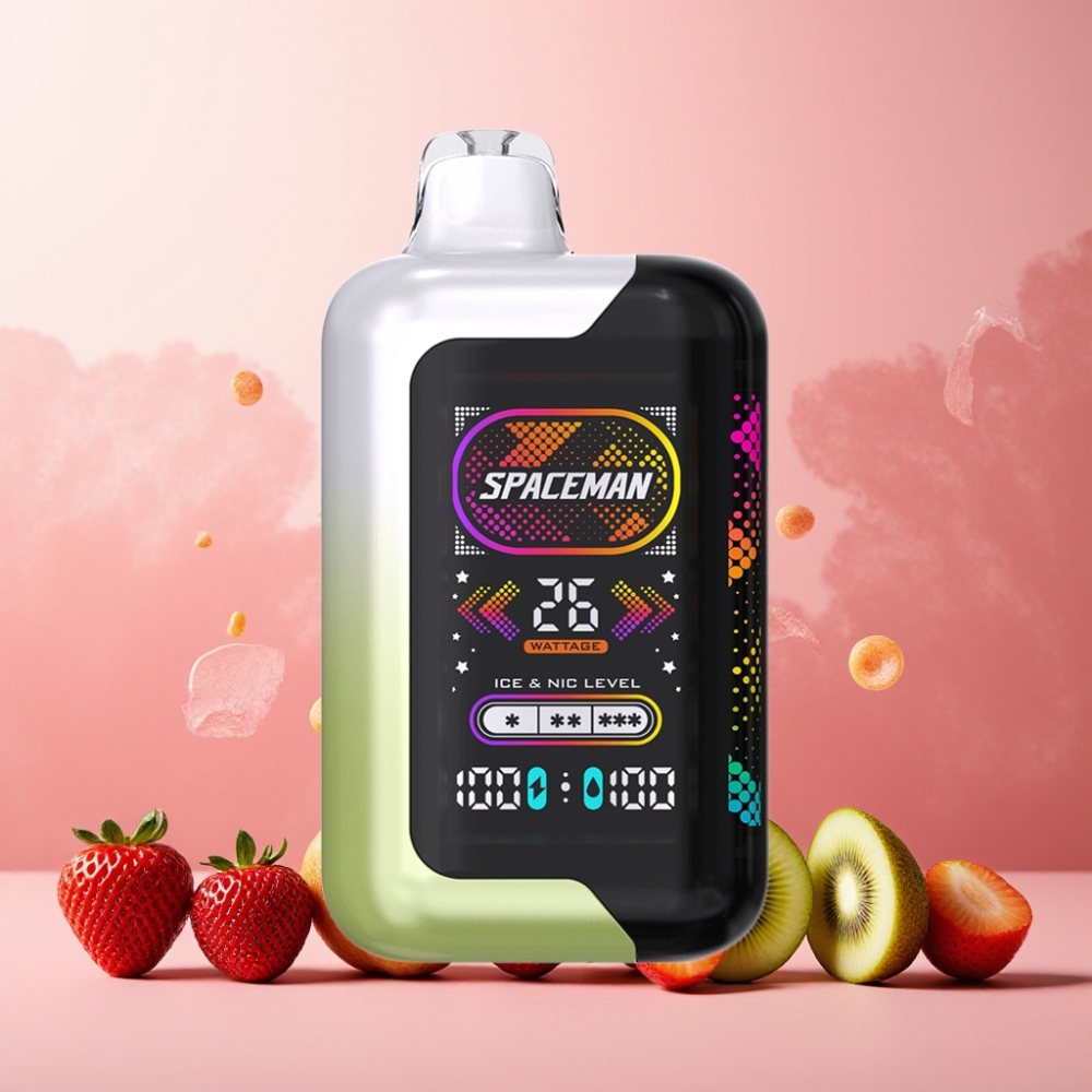 SPACEMAN SP40000 Norge Engros Vape til engangsbruk 20ml Jordbær Kiwi 1000mAh 50mg/ml