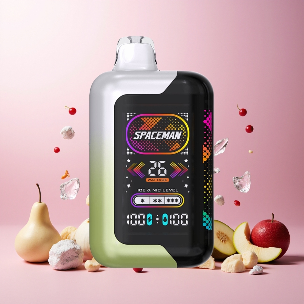 SPACEMAN SP40000 Norge Engros Vape til engangsbruk Hvit Drue Is 1000mAh Batteri 20ml E-væske 50mg/ml Nikotin