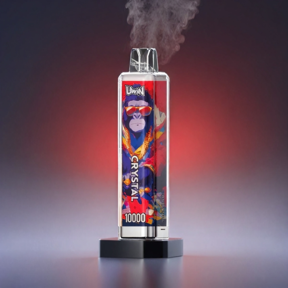 UWIN Crystal 10000 Puffs Norge Engros – 0%/2%/3%/5% Nikotin, 18ml E-væske, 650mAh Oppladbar Batteri, Type-C, Mesh Coil 0.8 Ohm, RGB Lys