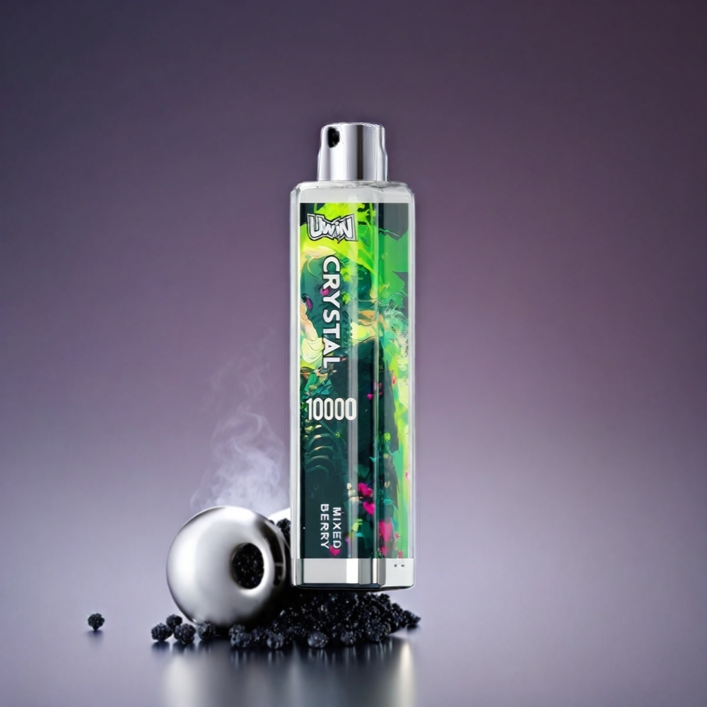 UWIN Crystal 10000 Puffs Norge Engros – Blandede Bær – 18ml – Type-C – RGB-lyser
