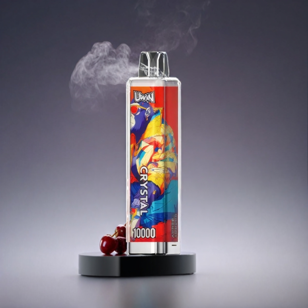 UWIN Crystal 10000 Puffs Norge Engros – Kirsebær & Bær – 18ml – Type-C – RGB Lys