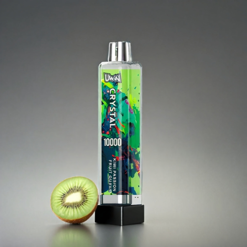 UWIN Crystal 10000 Puffs Norge Engros – Kiwi Pasjonsfrukt Guava – 18ml – 0%/2%/3%/5% Nikotin – Type-C Ladning – RGB Lys