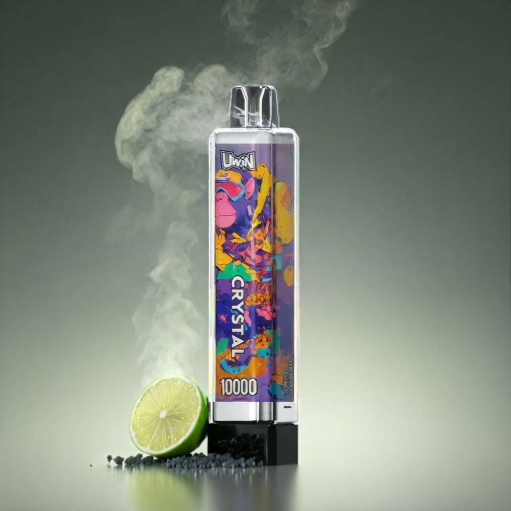 UWIN Crystal 10000 Puffs Norge Engros Vape Sitron Lime med 18ml Kapasitet, 650mAh Batteri og Type-C-lading