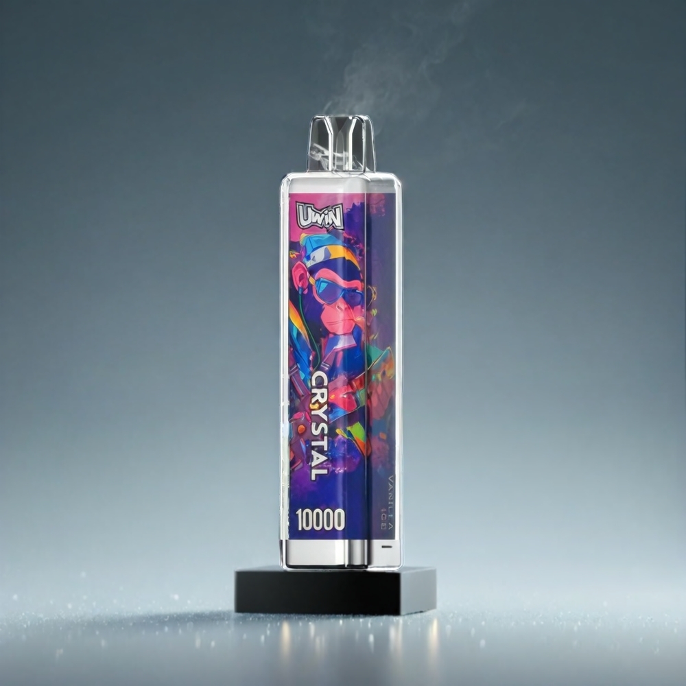 UWIN Crystal 10000 Puffs Norge Engros Vape Vaniljeis med 18ml Kapasitet, 650mAh Batteri & Type-C Lading