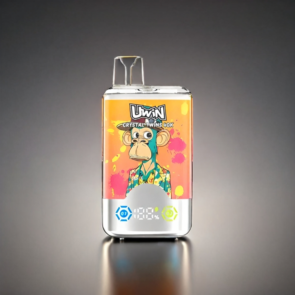 UWIN Crystal Twins 40000 Puffs Norge Engros – To smaker i en enhet, Peach Mango Ananas Red Bull, 850mAh batteri, Type-C lading, 32ml e-væske